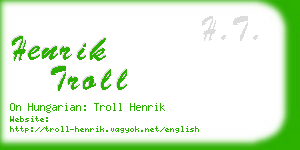 henrik troll business card